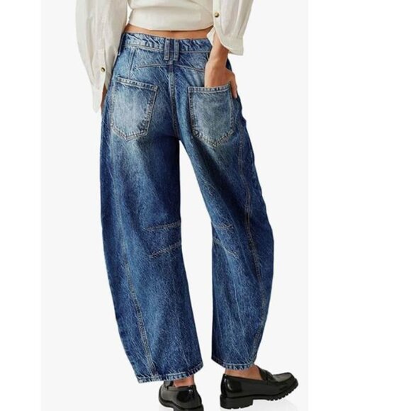 Good Luck Mid-Rise Barrel Jeans - Picture 3 of 6